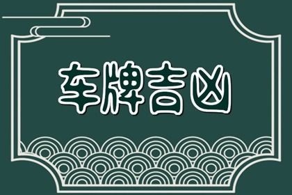 车牌数字解读